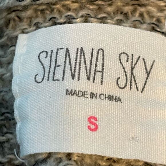 Sienna Sky Hooded Longline Cardigan Sweater Tan Ribbed Knit Open Long Sleeve - Picture 5 of 7